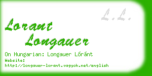 lorant longauer business card