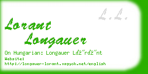 lorant longauer business card